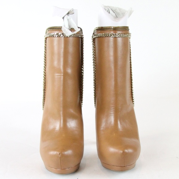 bebe Tan Platform Ankle Booties with Stiletto Heel - Picture 2 of 6